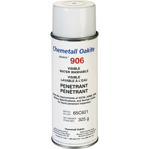 906 Water Washable Visible Penetrants, Aerosol Can Waymarc Industries Inc