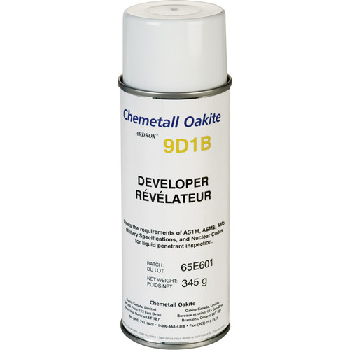 9D1B Non-Aqueous Developers, Aerosol Can Waymarc Industries Inc