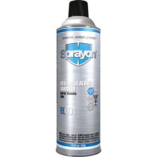 EL601 Red Insulating Varnish, 15.25 oz., Aerosol Can, Red Waymarc Industries Inc