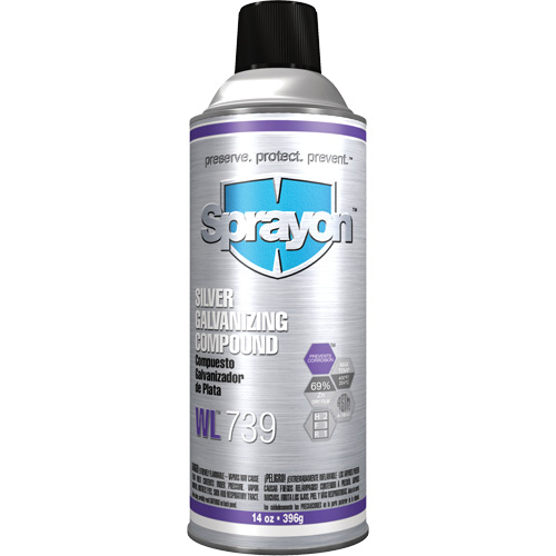 WL739 Silver Galvanizing Compound, Aerosol Can Waymarc Industries Inc