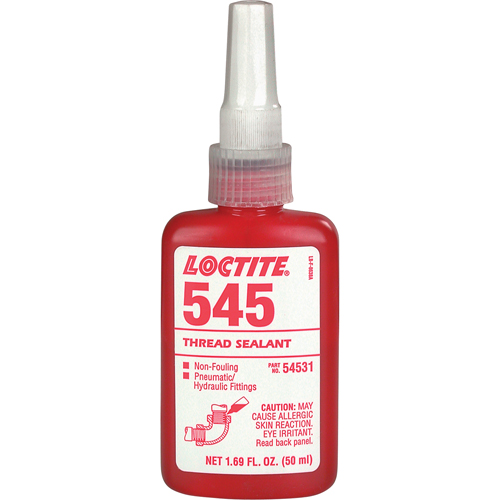 Thread Sealant 545 Hydraulic/Pneumatic Sealant, Bottle, 50 ml, -54° C - 149° C/-65° F - 300° F Waymarc Industries Inc
