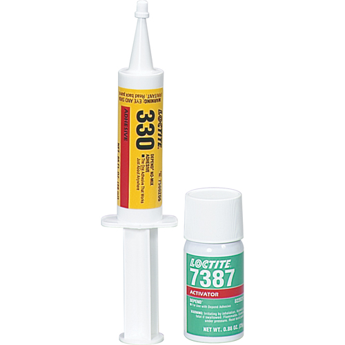 330 Depend&reg; No-Mix Adhesive, Two-Part, 250 ml, Kit, Amber Waymarc Industries Inc