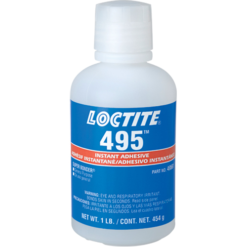 Super Bonder&reg; 495, Clear, Bottle, 454 g Waymarc Industries Inc