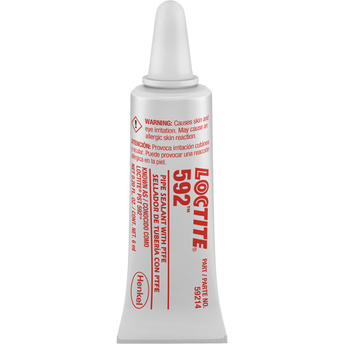 P&acirc;te d'&eacute;tanch&eacute;it&eacute; pour raccords filet&eacute;s &agrave; durcissement lent 592 PST, Tube, 6 ml, -54° C - 204° C/-65° F - 400° F Waymarc Industries Inc