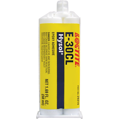 Hysol E-30CL Epoxy, Two-Part, Dual Cartridge, 77 g., Clear Waymarc Industries Inc