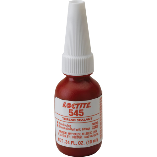 Thread Sealant 545 Hydraulic/Pneumatic Sealant, Bottle, 10 ml, -54° C - 149° C/-65° F - 300° F Waymarc Industries Inc
