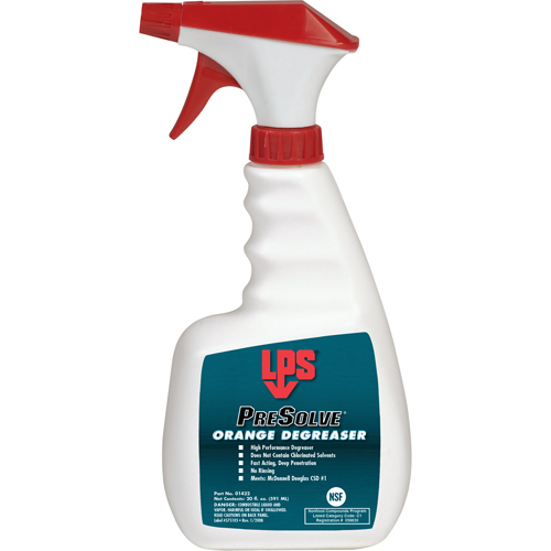D&eacute;graissant orange PreSolve, Bouteille &agrave; g&acirc;chette Waymarc Industries Inc