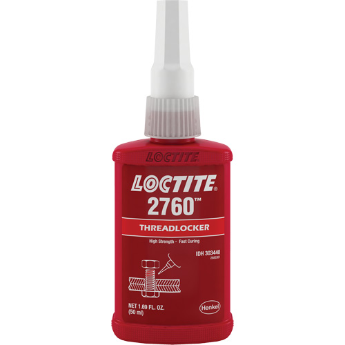 Threadlocker 2760 Instant Adhesive, Red, High, 50 ml, Bottle Waymarc Industries Inc