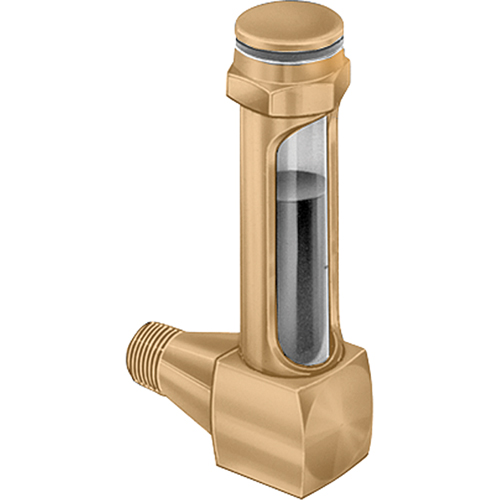 Brass Liquid Level Gauges - Short Elbow, Threaded, 1-15/16" L, 225°F (107.22° C) Waymarc Industries Inc