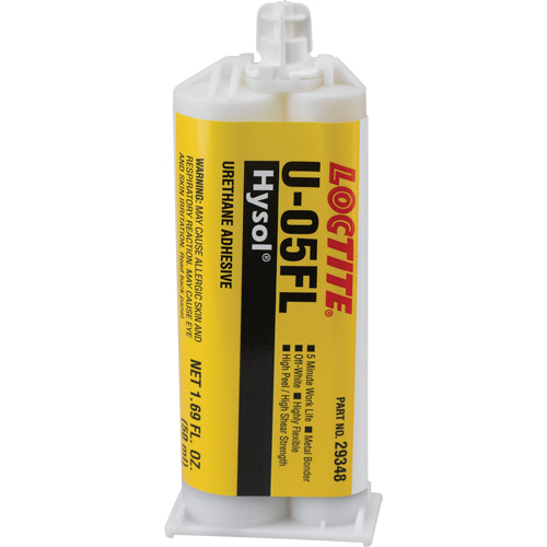 Adh&eacute;sif ur&eacute;thane Hysol U-05FL, Deux composants, Cartouche double, 90 g, Blanc cass&eacute; Waymarc Industries Inc