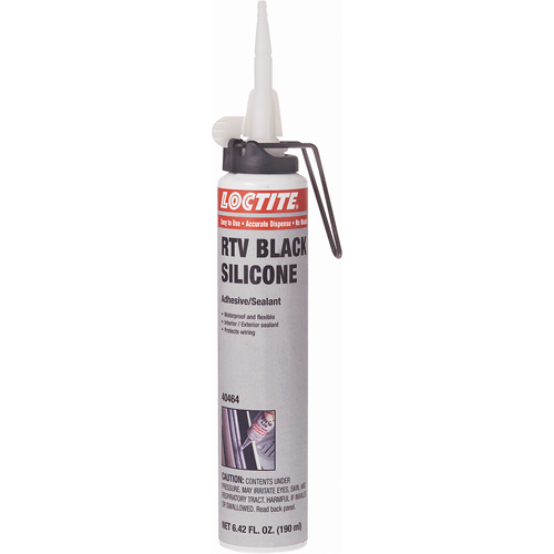 Scellant adh&eacute;sif &agrave; la silicone Superflex RTV, Cartouche, Noir Waymarc Industries Inc