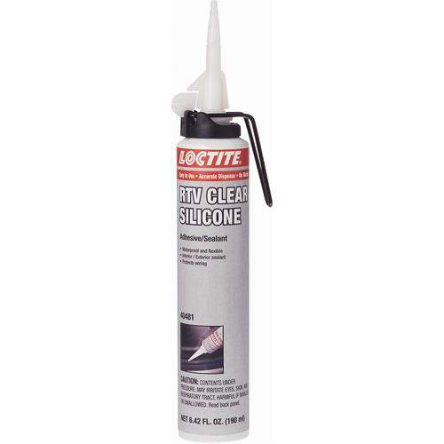 Superflex RTV Silicone Adhesive Sealant, Cartridge, Clear Waymarc Industries Inc