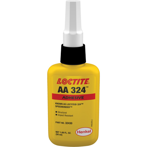 324 Speedbonder Structural Acrylic Adhesive, Two-Part, 50 ml, Bottle, Yellow Waymarc Industries Inc