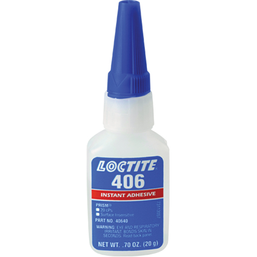 Adh&eacute;sif instantan&eacute; Prism 406, Transparent, Bouteille, 0,7 liq. oz. Waymarc Industries Inc