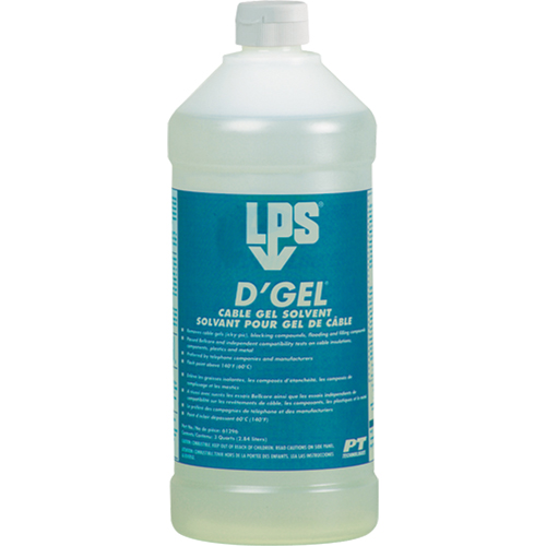 Solvant de gel D'Gel pour c&acirc;bles, 32 oz, Bouteille Waymarc Industries Inc