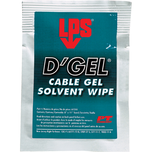Solvant de gel D'Gel pour c&acirc;bles, Sachets Waymarc Industries Inc
