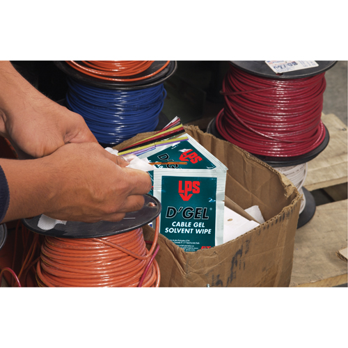 Solvant de gel D'Gel pour c&acirc;bles, Sachets Waymarc Industries Inc