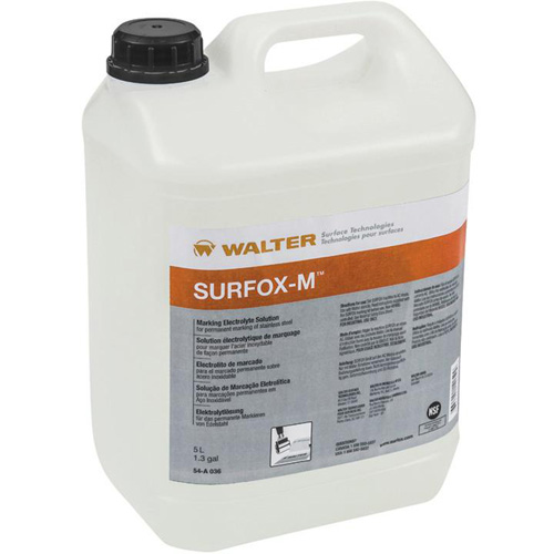 Solution &eacute;lectrolyte de marquage pour acier inoxydable SURFOX-M Waymarc Industries Inc