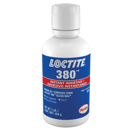 Adh&eacute;sif instantan&eacute; durci 380, Noir, Bouteille, 453 g Waymarc Industries Inc