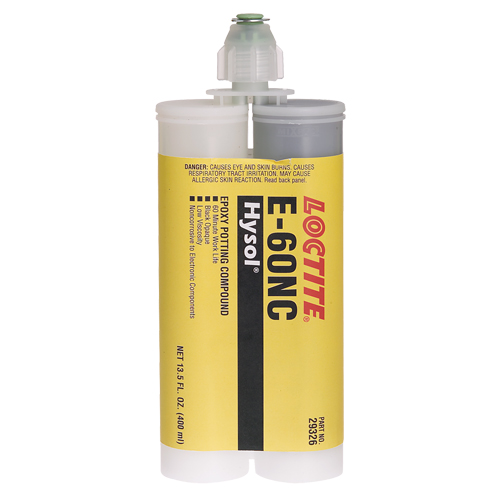Adh&eacute;sifs structuraux non corrosifs pour les composants &eacute;lectriques E-60NC, 400 ml, Cartouche double, Deux composants, Noir Waymarc Industries Inc
