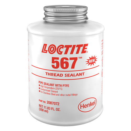 567 High Temperature Thread Sealant, Brush Top Bottle, 350 ml, -53.88° C - 204° C/-65° F - 400° F Waymarc Industries Inc
