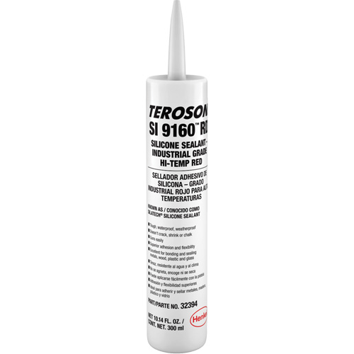 Scellant &agrave; la silicone haute temp&eacute;rature Teroson SI 9160, Cartouche, Rouge Waymarc Industries Inc