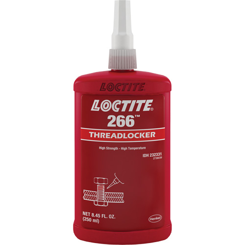 266 Threadlocker, Red, High, 250 ml, Bottle Waymarc Industries Inc