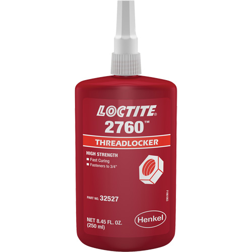 2760 Threadlocker, Red, High, 250 ml, Bottle Waymarc Industries Inc