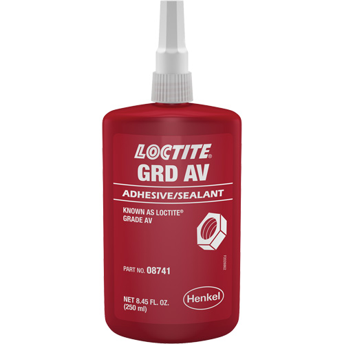 Letter Grade AV Threadlocker, Red, High, 250 ml, Bottle Waymarc Industries Inc