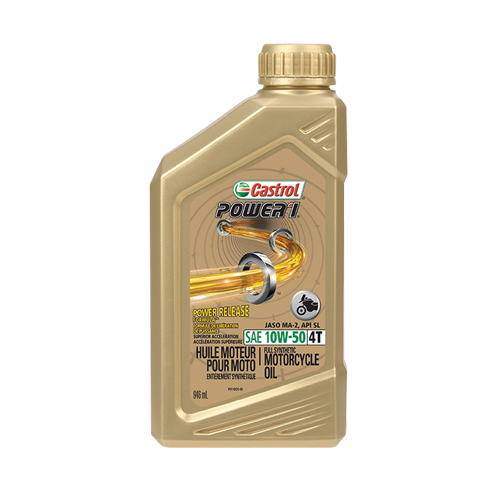 POWER 1&reg; 10W50 Motorcycle Oil, 946 ml, Bottle Waymarc Industries Inc