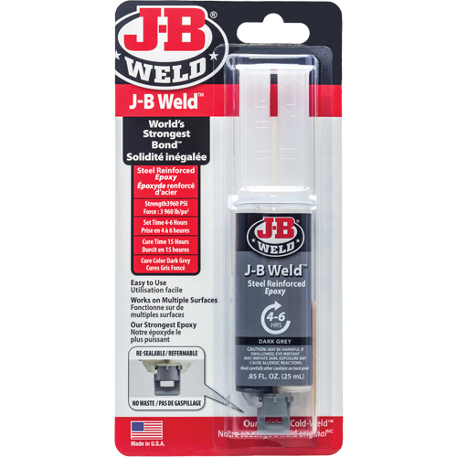 Adhesive, 25 ml, Syringe, Two-Part, Grey Waymarc Industries Inc
