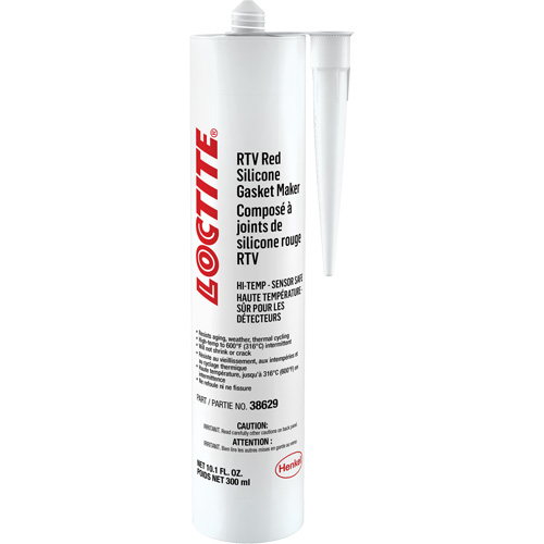 596 High Temp RTV Silicone Sealant, Cartridge, Red Waymarc Industries Inc