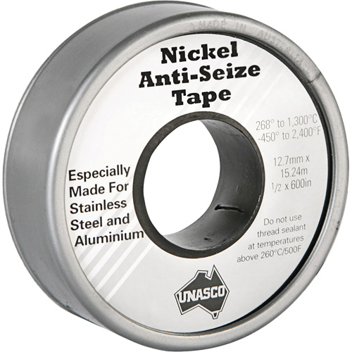 Nickel Anti-Seize Tape, 590" L x 1/2" W, Silver Waymarc Industries Inc