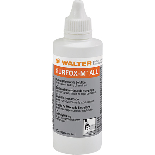Solution &eacute;lectrolytique de marquage sur l'aluminium Surfox-M Waymarc Industries Inc