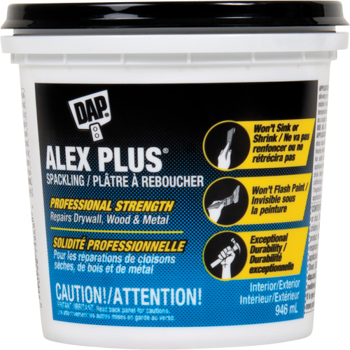 Pl&acirc;tre &agrave; reboucher Alex Plus, 946 ml, Contenant en plastique Waymarc Industries Inc