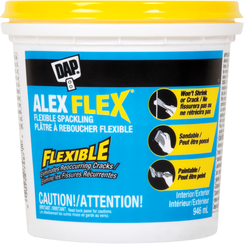 Pl&acirc;tre &agrave; reboucher flexible Alex Flex, 946 ml, Contenant en plastique Waymarc Industries Inc