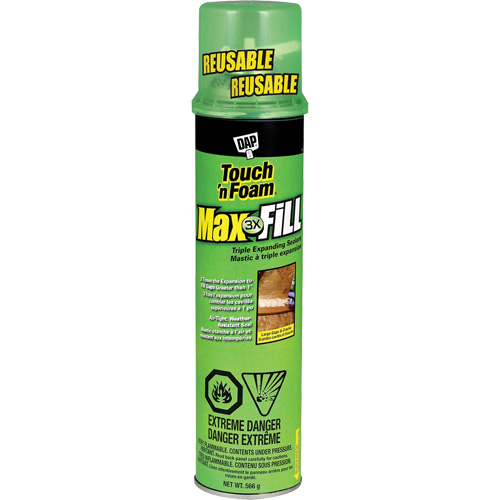 Scellant &agrave; triple expansion Touch 'n Foam Max Fill, 566 g, Canette a&eacute;rosol, Cr&egrave;me Waymarc Industries Inc