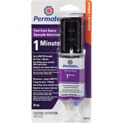 Gel Epoxy, 25 ml, Syringe, Two-Part, Clear Waymarc Industries Inc