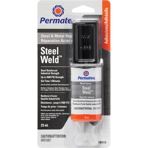Colle &eacute;poxyde Steel Weld, 25 ml, Seringue, Deux composants, Gris Waymarc Industries Inc