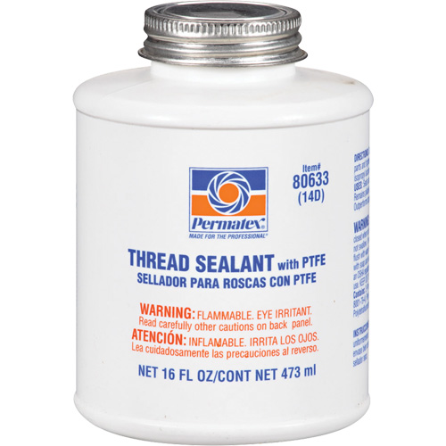 Scellant pour filetage avec PTFE, Canette &agrave; dessus brosse, 473 ml, -54° C - 149° C/-65° F - 300° F Waymarc Industries Inc