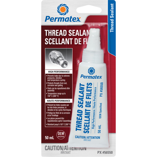 Scellant pour filetage haute performances, Tube, 50 ml, -54° C - 149° C/-65° F - 300° F Waymarc Industries Inc