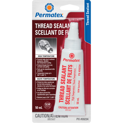 Scellant pour filetage haute temp&eacute;rature, Bouteille, 50 ml, -54° C - 204° C/-65° F - 400° F Waymarc Industries Inc