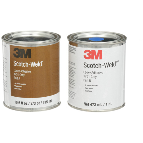Adh&eacute;sif Scotch-Weld, 16 oz liq., Tube, Deux composants, Gris Waymarc Industries Inc