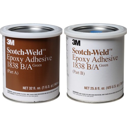 Scotch-Weld Adhesive, 32 fl. oz., Pail, Two-Part, Green Waymarc Industries Inc