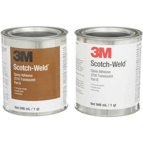 Adh&eacute;sif Scotch-Weld, 32 oz liq., Trousse, Deux composants, Translucide Waymarc Industries Inc
