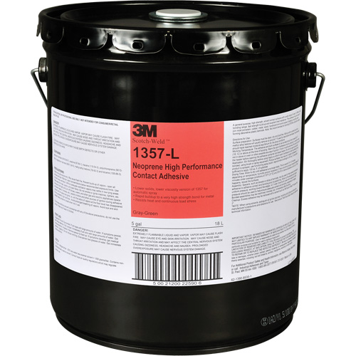 Neoprene High-Performance Contact Adhesive, Drum, 5 gal., Green Waymarc Industries Inc