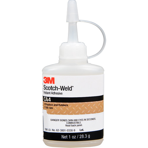 Adh&eacute;sif instantan&eacute; CA4 Scotch-Weld, Transparent, Bouteille, 1 oz Waymarc Industries Inc