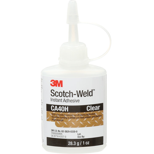 Adh&eacute;sif instantan&eacute;, 1 oz, Bouteille, Transparent Waymarc Industries Inc