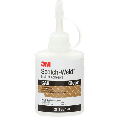 Adh&eacute;sif instantan&eacute; CA8 Scotch-Weld, Transparent, Bouteille, 1 oz Waymarc Industries Inc