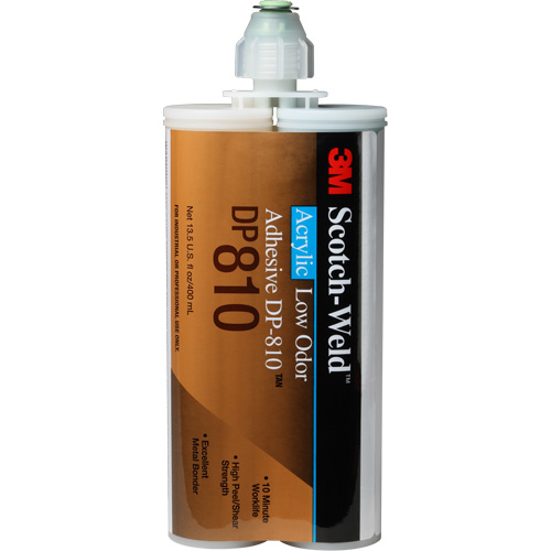 Scotch-Weld Low-Odor Acrylic Adhesive, Two-Part, Cartridge, 400 ml, Off-White Waymarc Industries Inc